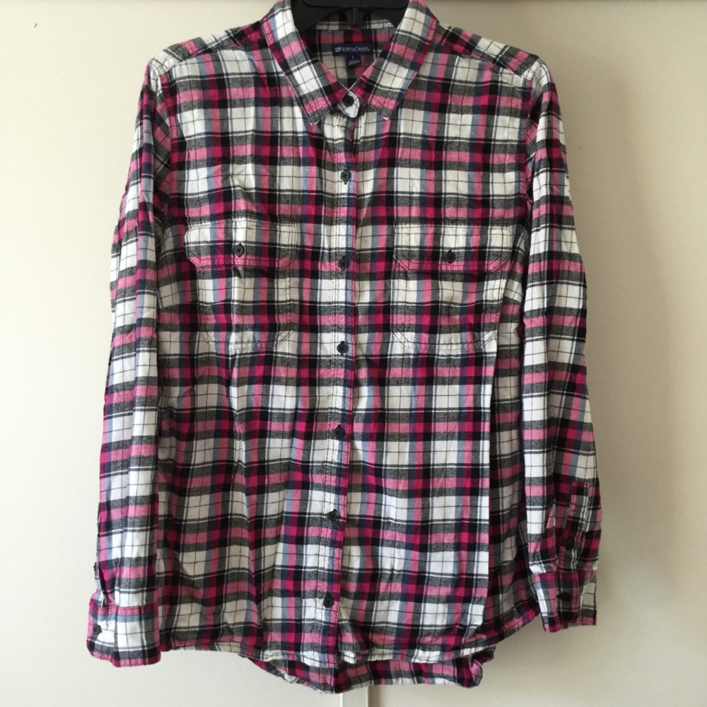 Pink/White Plaid Shirt ⭐️⭐️⭐️